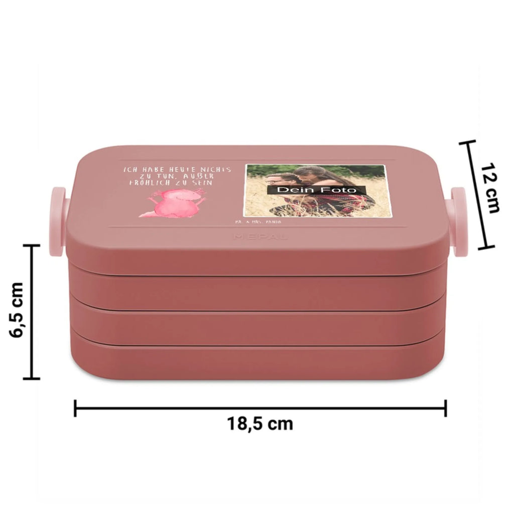 MEPAL Foto Bentobox Axolotl Hurra Foto Lunchbox, Foto Bentobox, Foto Brotdose, Axolotl, Molch, Motivation, Freude, fröhlich, Spaß, Axolot, Lurche, Schwanzlurch, Lurch, Zufriedenheit