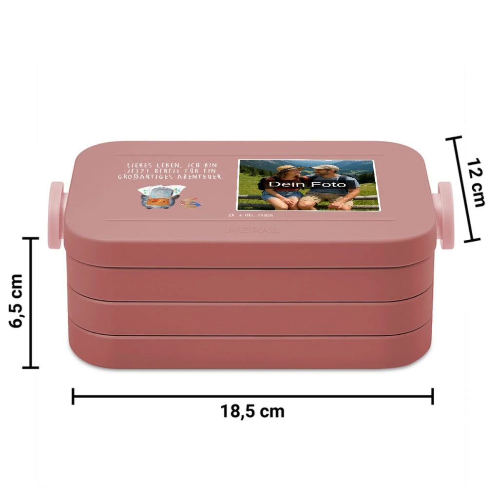 MEPAL Foto Bentobox Pinguin & Maus Wanderer Foto Bentobox, Foto Lunchbox, Foto Brotdose, Pinguin, Abenteurer, Ausflug, Pinguine, Abenteuer, Wanderlust, Roadtrip, wandern