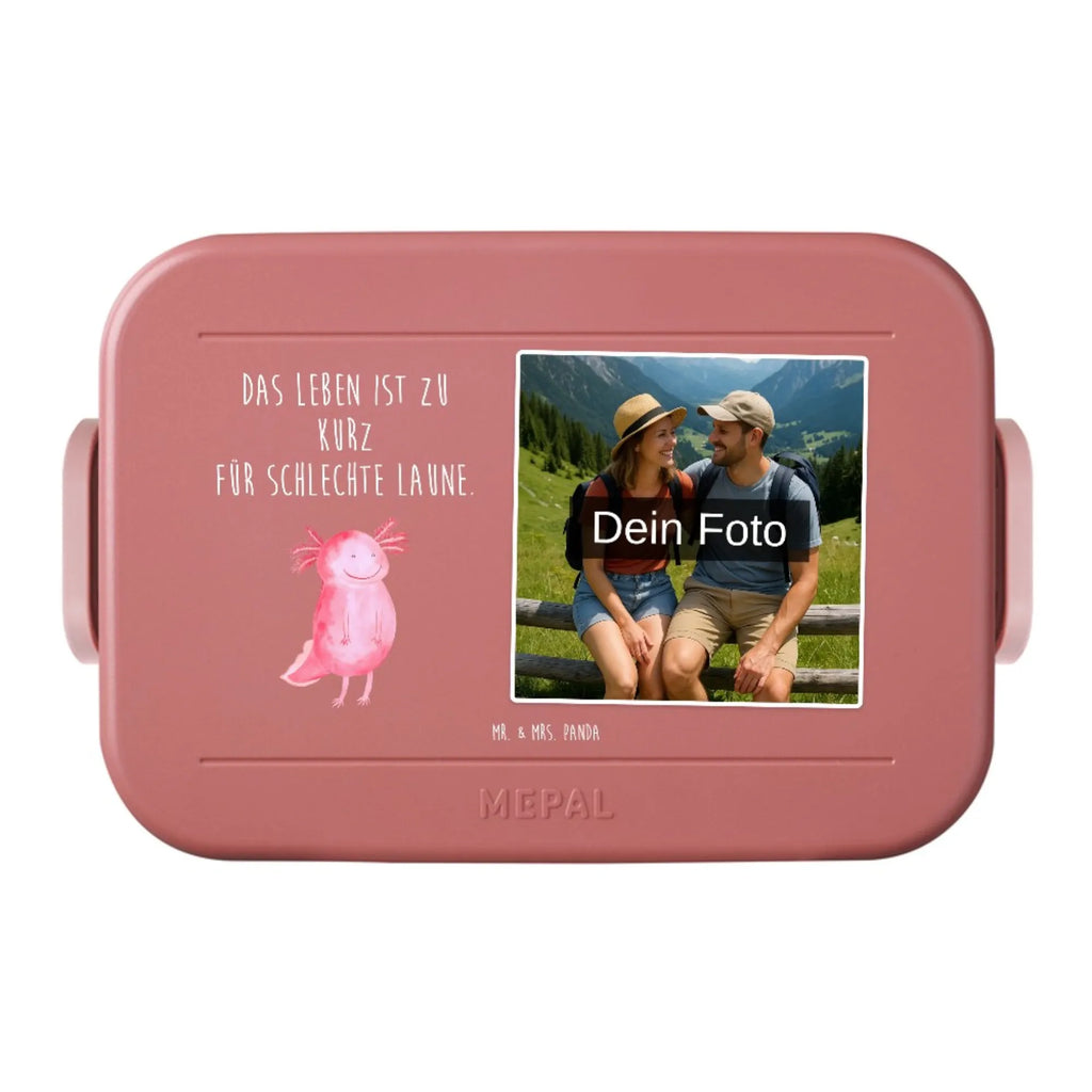 MEPAL Foto Bentobox Axolotl Glücklich Foto Lunchbox, Foto Brotdose, Foto Bentobox, Axolotl, Molch, gute Laune, Axolot, Motivation, Lurch, Lurche, Schwanzlurch