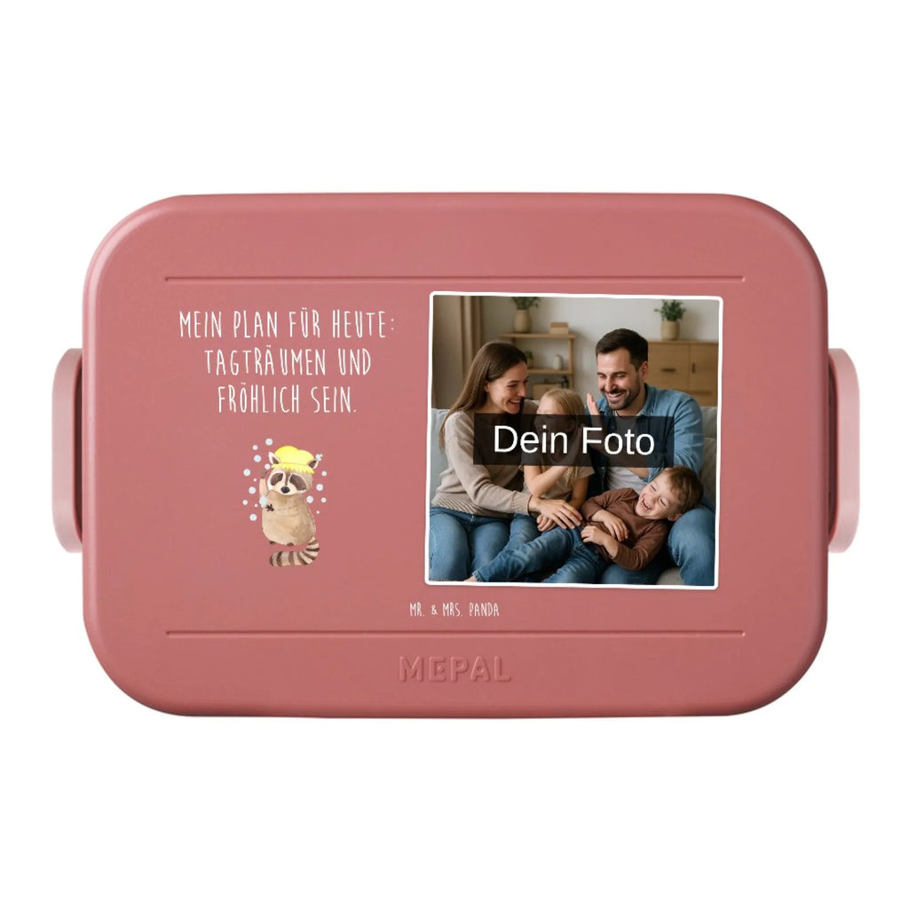 MEPAL Foto Bentobox Waschbär Foto Bentobox, Foto Brotdose, Foto Lunchbox, Tiermotive, Gute Laune, lustige Sprüche, Tiere, Seifenblasen, Plan, Waschbär, Tagträumen, waschen, Fröhlich