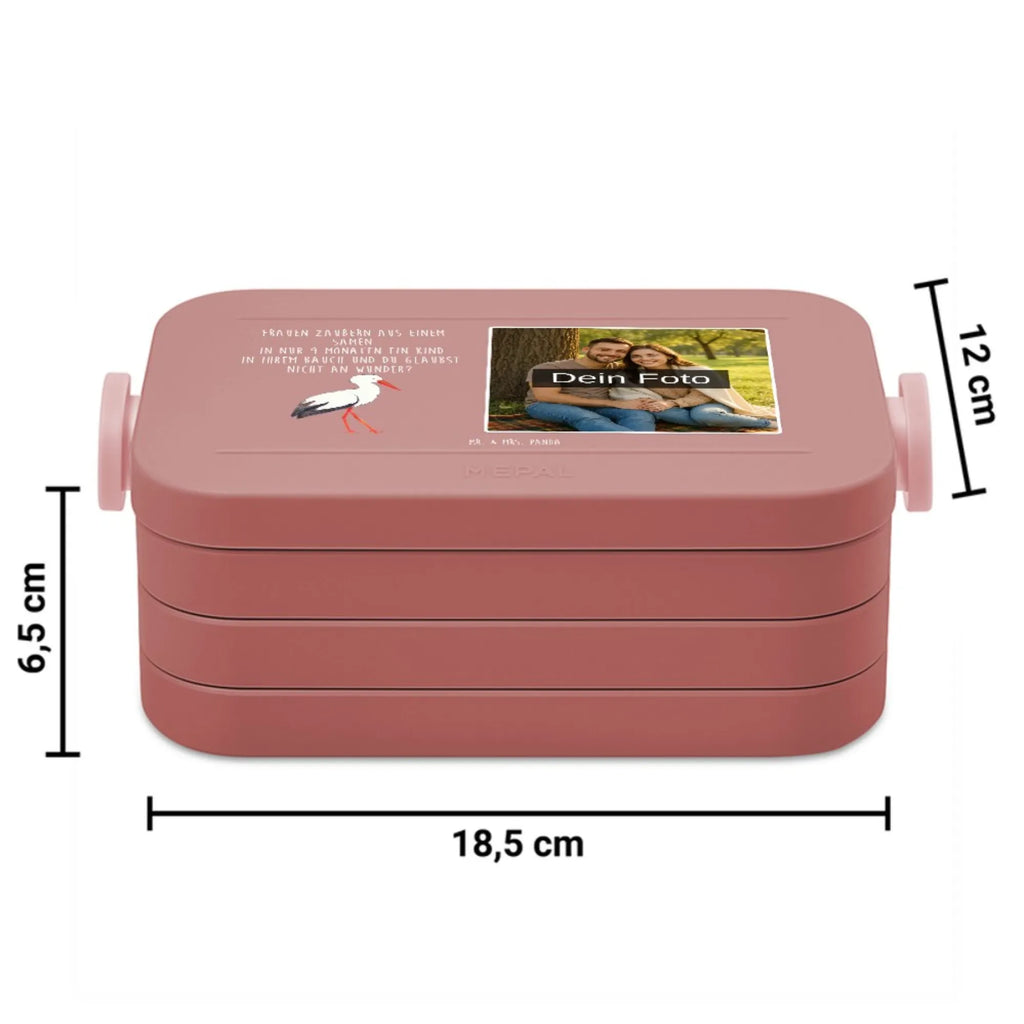 MEPAL Foto Bentobox Storch Foto Lunchbox, Foto Brotdose, Foto Bentobox, Tiermotive, Gute Laune, lustige Sprüche, Tiere, Mutter werden, Mutter, Mütter, Babybauch, Schwanger, Geburt, Baby, Storch, Schwangerschaft, Störche