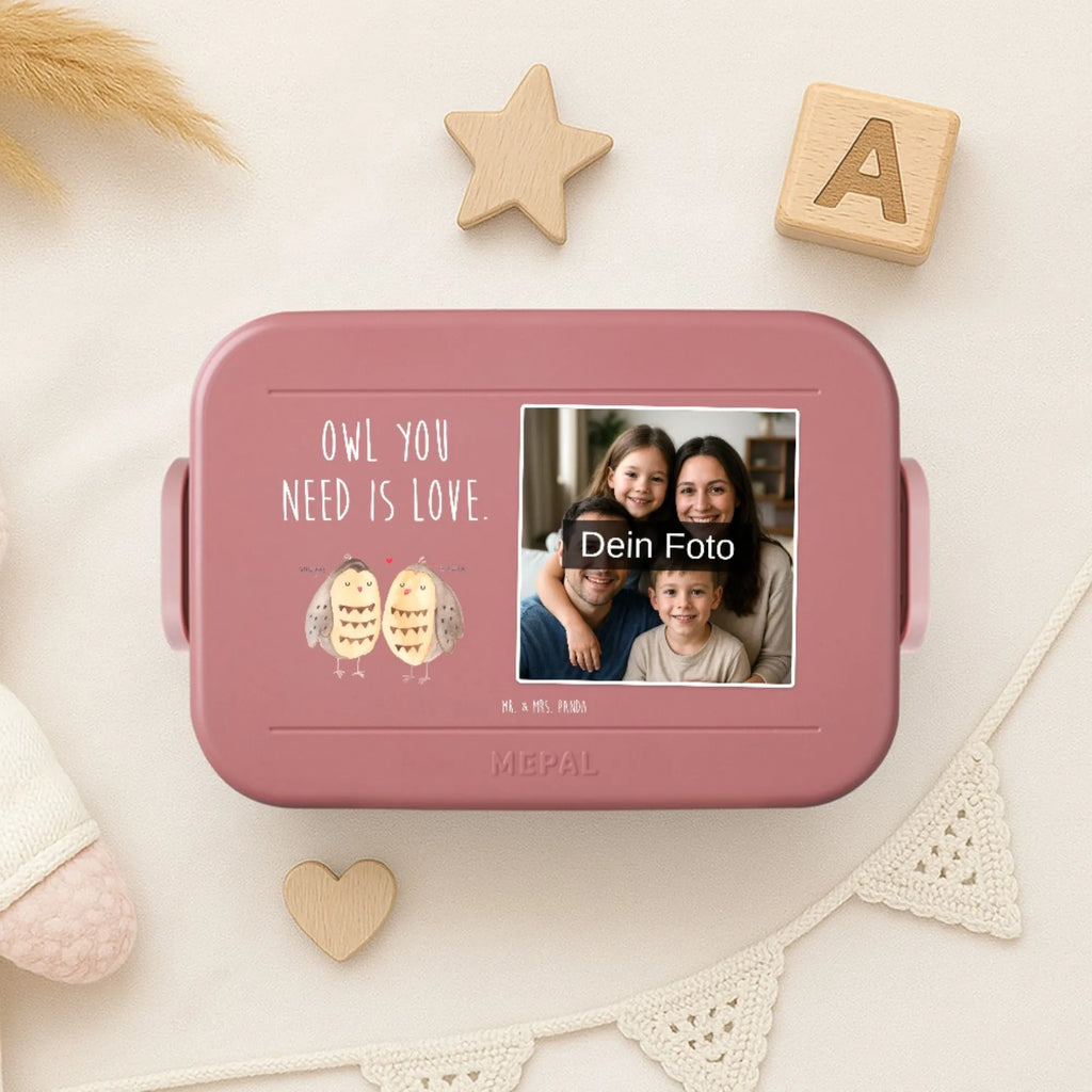 MEPAL Foto Bentobox Eulen Liebe Foto Brotdose, Foto Lunchbox, Foto Bentobox, Eule, Liebe Spruch, Freundin Geschenk, Owl, All you need is love, Eule Deko, Hochzeit Spruch, Wortspiel lustig, Freund, Liebe