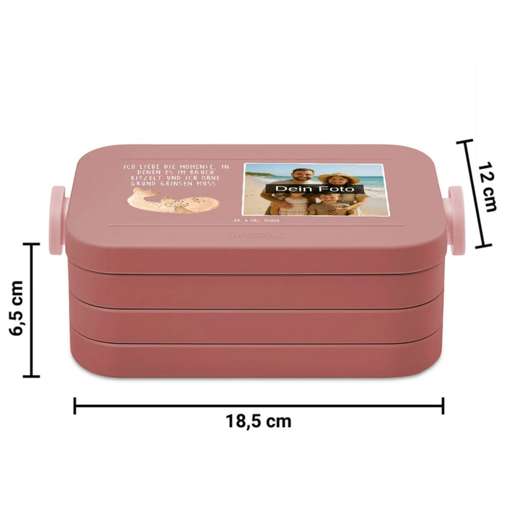 MEPAL Foto Bentobox Robbe Liegen Foto Bentobox, Foto Brotdose, Foto Lunchbox, Tiermotive, Gute Laune, lustige Sprüche, Tiere, Seehund, Strand, Robbe, Robben, Freude, Lachen, Nordsee, Meerestier, Ostsee