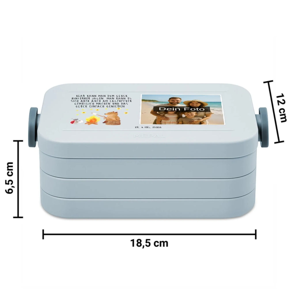 MEPAL Foto Bentobox Bär & Marienkäfer Lagerfeuer Foto Lunchbox, Foto Brotdose, Foto Bentobox, Bär, Teddy, Teddybär, Lagerfeuer