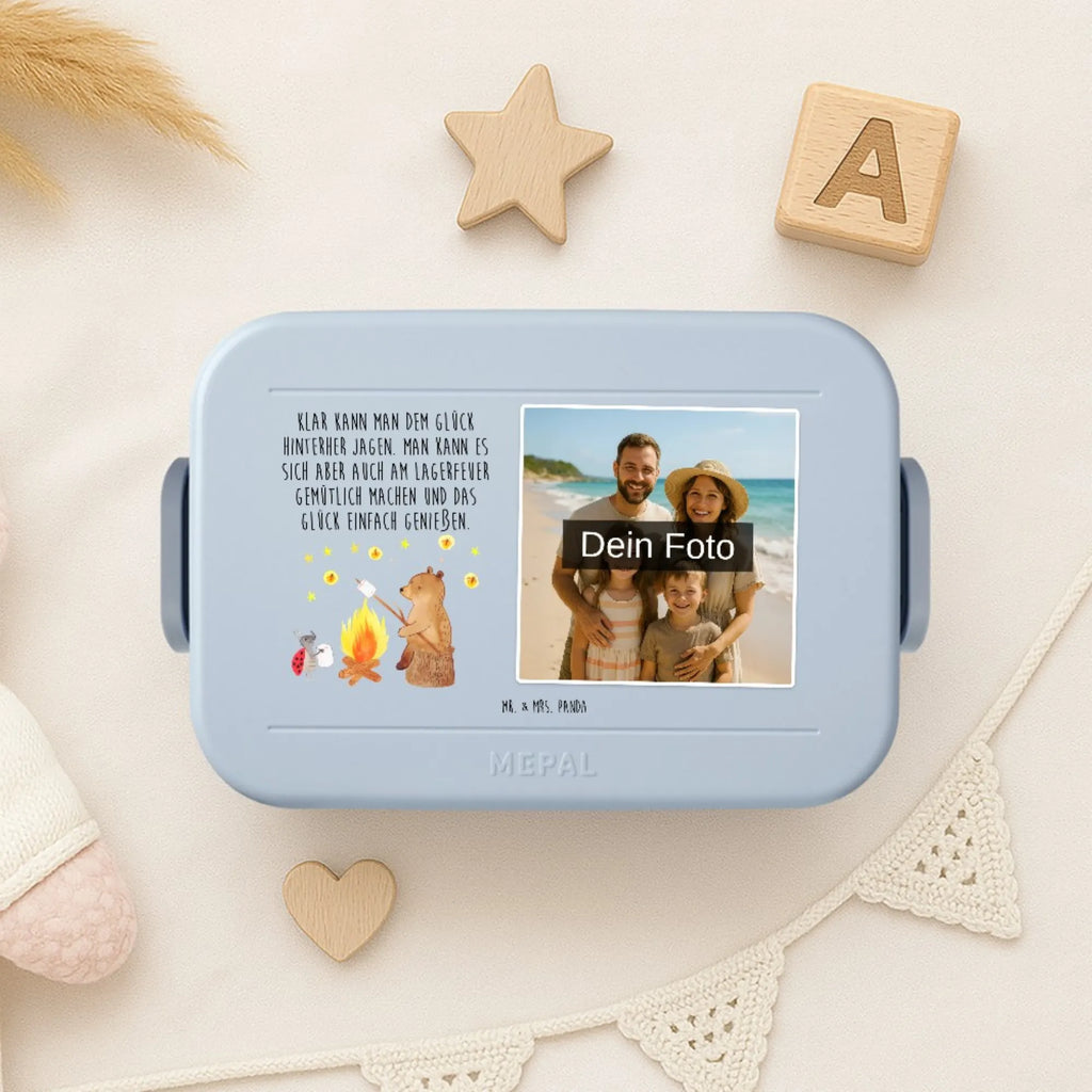 MEPAL Foto Bentobox Bär & Marienkäfer Lagerfeuer Foto Lunchbox, Foto Brotdose, Foto Bentobox, Bär, Teddy, Teddybär, Lagerfeuer