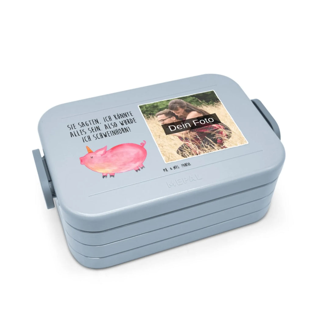 MEPAL Foto Bentobox Einhorn Schwein Foto Bentobox, Foto Lunchbox, Foto Brotdose, Einhorn, Einhörner, Einhorn Deko, Unicorn, Pig, funny, Schweinhorn, Spruch, Schwein, englisch, witzig. lustig, Spaß, english, Party, Bauer, geschenk, Piggy