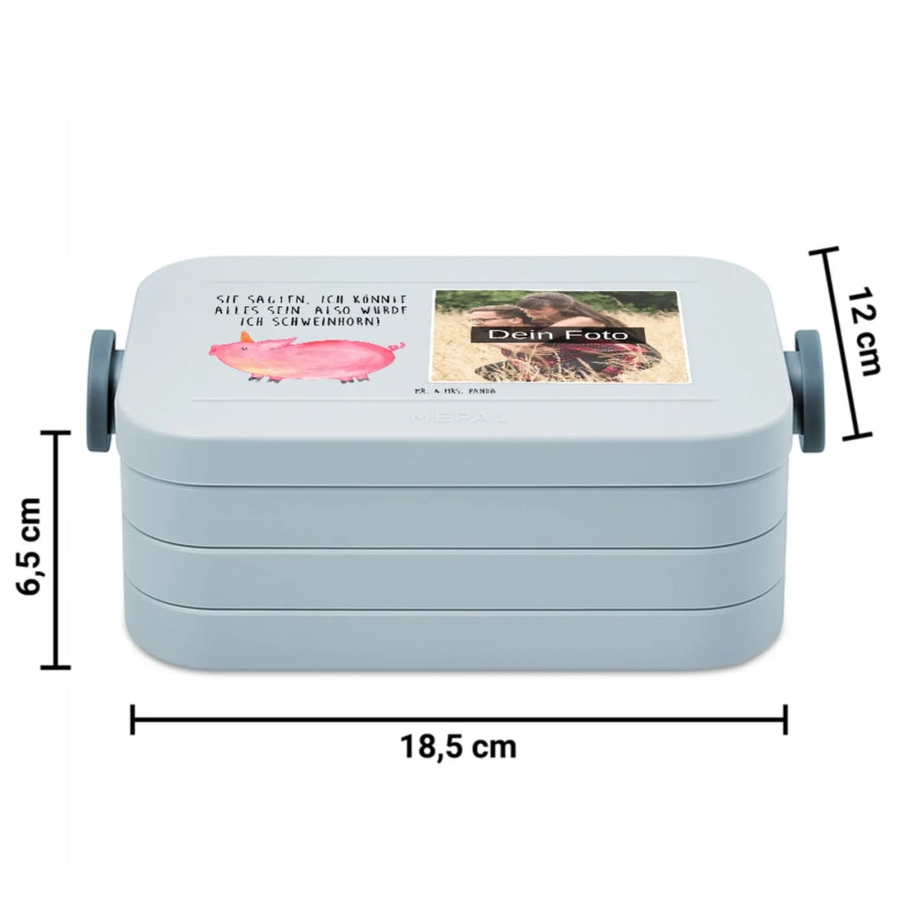 MEPAL Foto Bentobox Einhorn Schwein Foto Bentobox, Foto Lunchbox, Foto Brotdose, Einhorn, Einhörner, Einhorn Deko, Unicorn, Pig, funny, Schweinhorn, Spruch, Schwein, englisch, witzig. lustig, Spaß, english, Party, Bauer, geschenk, Piggy