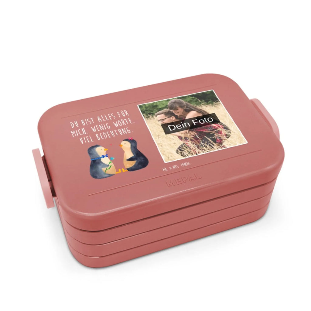 MEPAL Foto Bentobox Pinguin Pärchen Foto Lunchbox, Foto Bentobox, Foto Brotdose, Pinguin, Hochzeitstag, Liebe, große Liebe, Liebespaar, Pinguine, Liebesbeweis, Verlobung, Hochzeitsgeschenk, Liebesgeschenk, Traumpaar, Jahrestag, Hochzeit