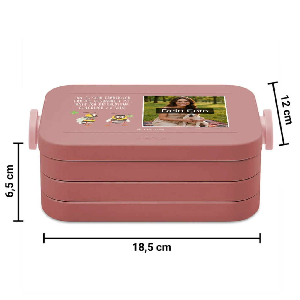 MEPAL Foto Bentobox Hummeln Kleeblatt Foto Bentobox, Foto Brotdose, Foto Lunchbox, Tiermotive, Gute Laune, lustige Sprüche, Tiere, glücklich werden, Spruch positiv, Spruch fröhlich, Hummel, Biene, Spruch schön, glücklich sein, Biene Deko