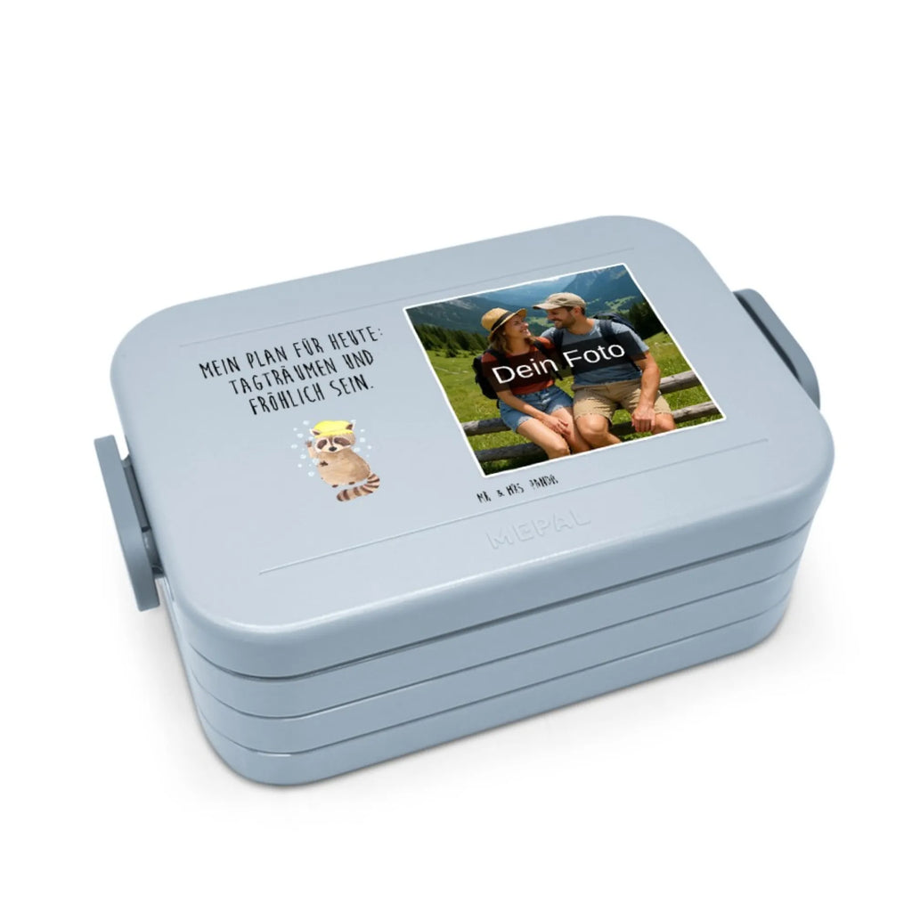 MEPAL Foto Bentobox Waschbär Foto Bentobox, Foto Brotdose, Foto Lunchbox, Tiermotive, Gute Laune, lustige Sprüche, Tiere, Seifenblasen, Plan, Waschbär, Tagträumen, waschen, Fröhlich