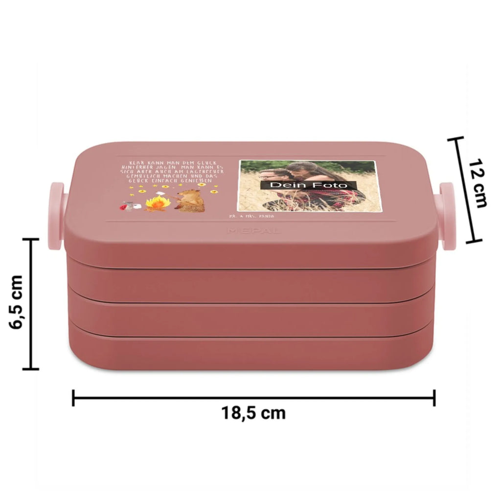 MEPAL Foto Bentobox Bär & Marienkäfer Lagerfeuer Foto Lunchbox, Foto Brotdose, Foto Bentobox, Bär, Teddy, Teddybär, Lagerfeuer