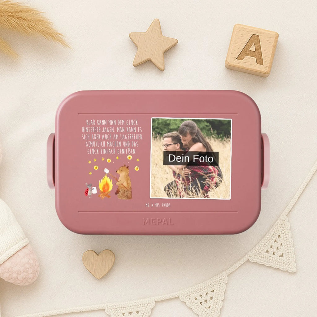 MEPAL Foto Bentobox Bär & Marienkäfer Lagerfeuer Foto Lunchbox, Foto Brotdose, Foto Bentobox, Bär, Teddy, Teddybär, Lagerfeuer