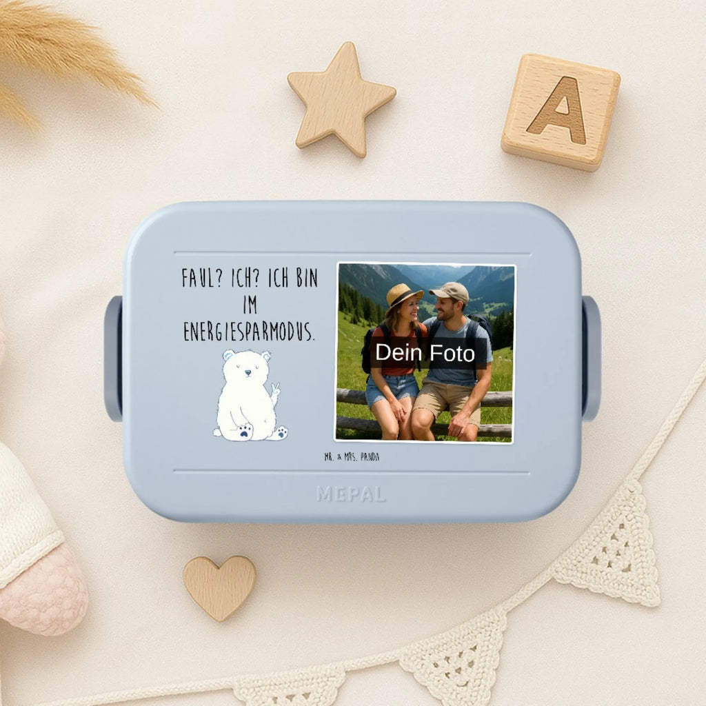 MEPAL Foto Bentobox Eisbär Faul Foto Brotdose, Foto Lunchbox, Foto Bentobox, Bär, Teddy, Teddybär, Nordpol, Arbeit, Büro, Entspannen, Homeoffice, Relaxen, Bürojob, Eisbär, Arbeitsplatz, Faul