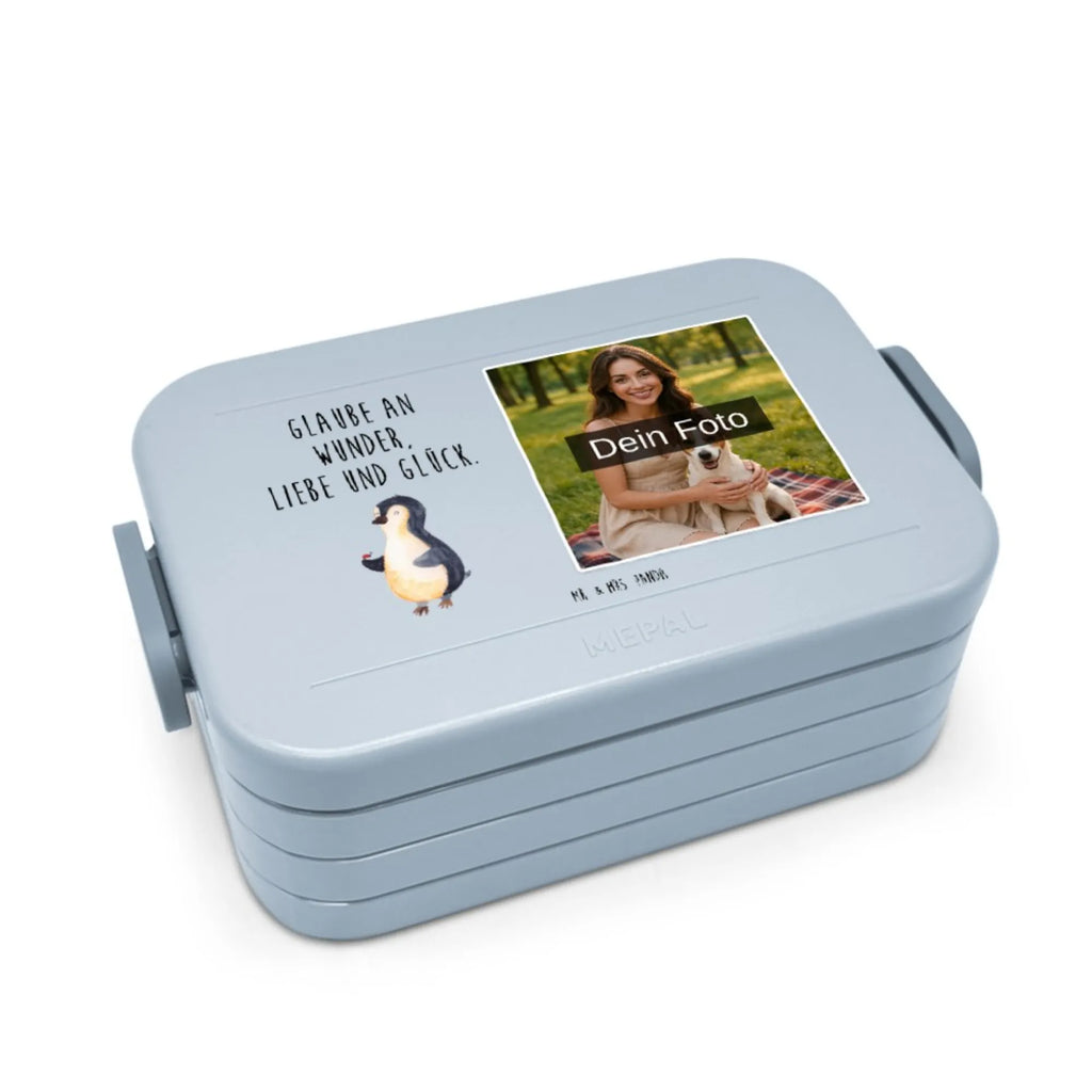 MEPAL Foto Bentobox Pinguin Marienkäfer Foto Bentobox, Foto Lunchbox, Foto Brotdose, Pinguin, Pinguine, Marienkäfer, Liebe, Lebensfreude, Wunder, Glück, Freude
