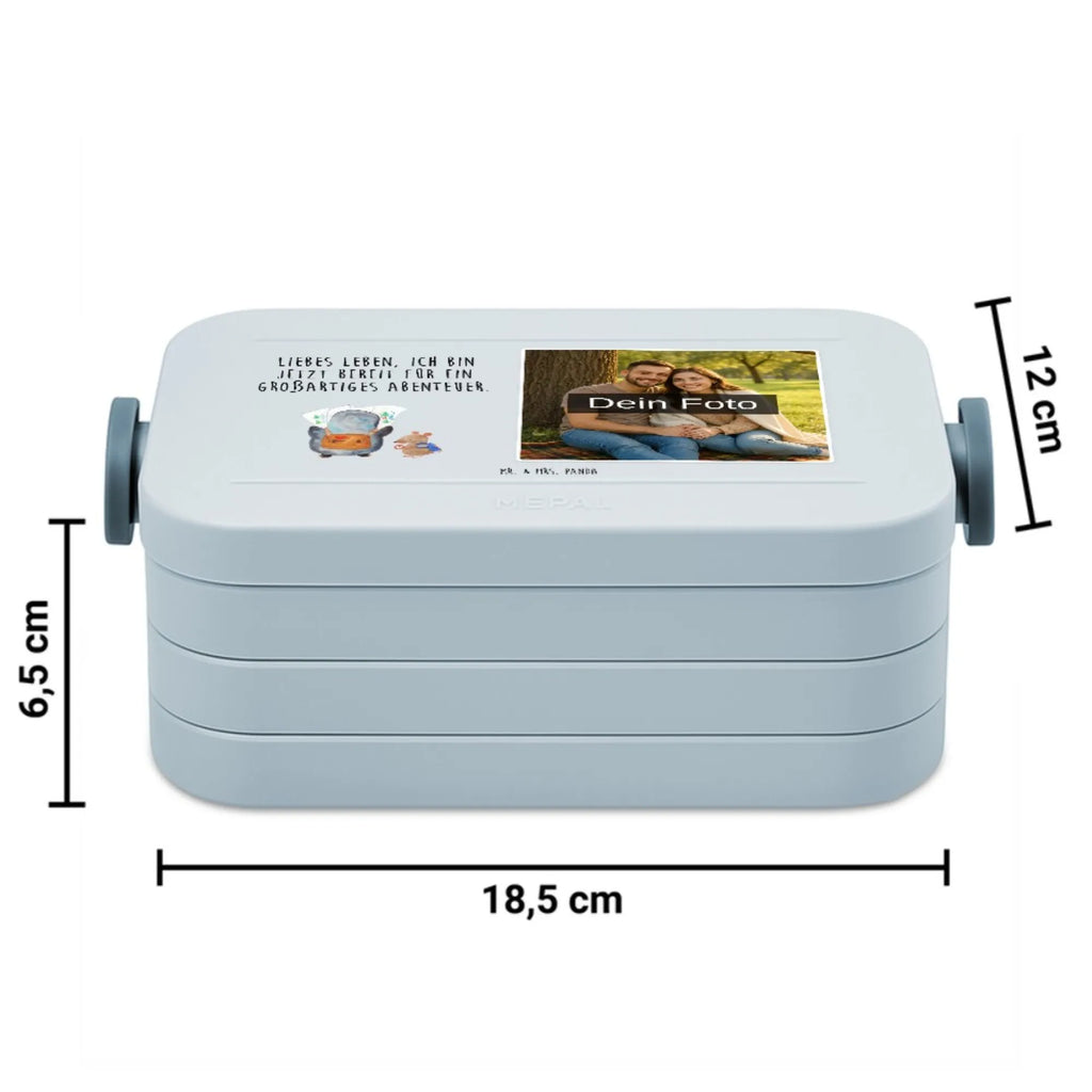 MEPAL Foto Bentobox Pinguin & Maus Wanderer Foto Bentobox, Foto Lunchbox, Foto Brotdose, Pinguin, Abenteurer, Ausflug, Pinguine, Abenteuer, Wanderlust, Roadtrip, wandern