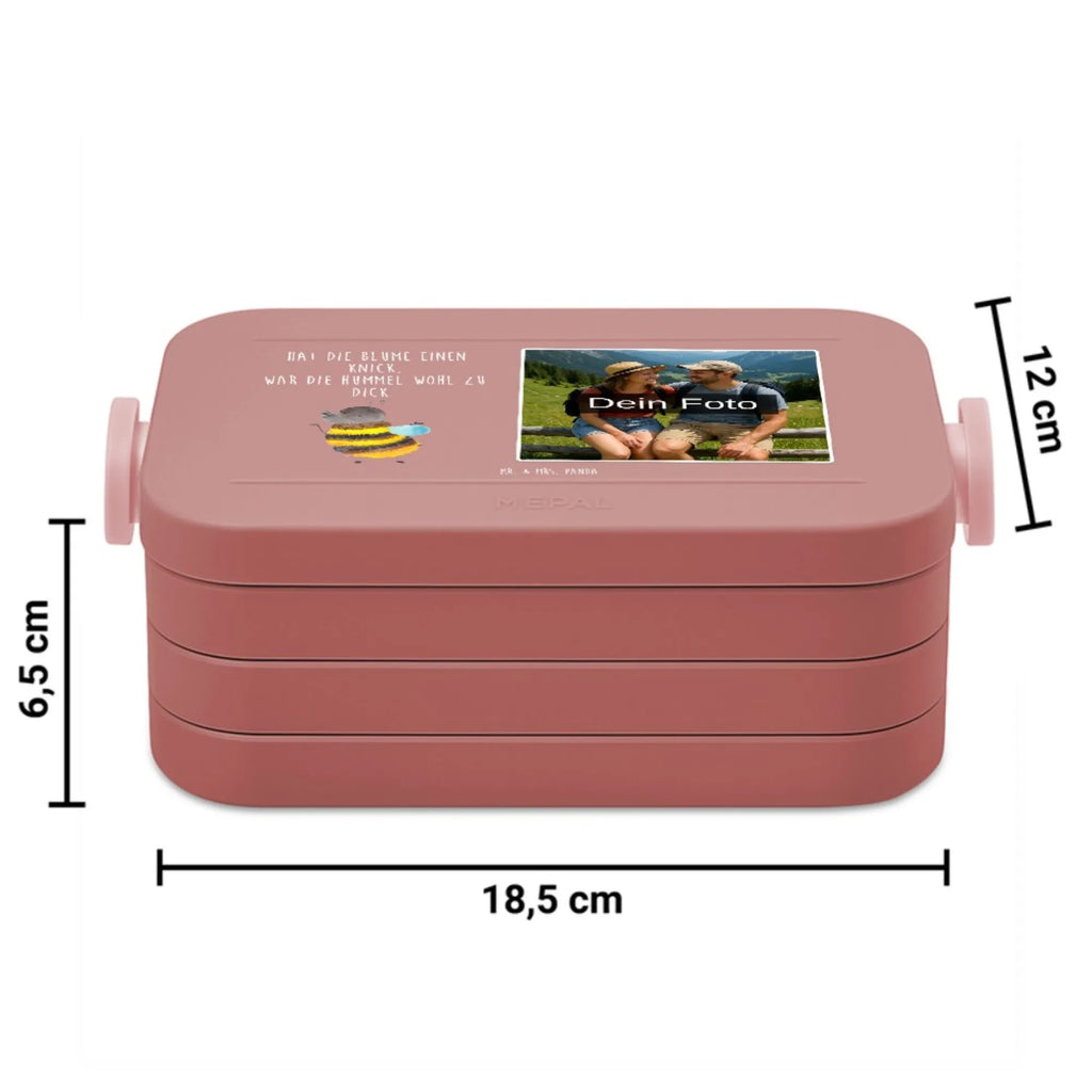 MEPAL Foto Bentobox Hummel flauschig Foto Bentobox, Foto Brotdose, Foto Lunchbox, Tiermotive, Gute Laune, lustige Sprüche, Tiere, Blume, Hummel, Flauschig, Natur, Biene