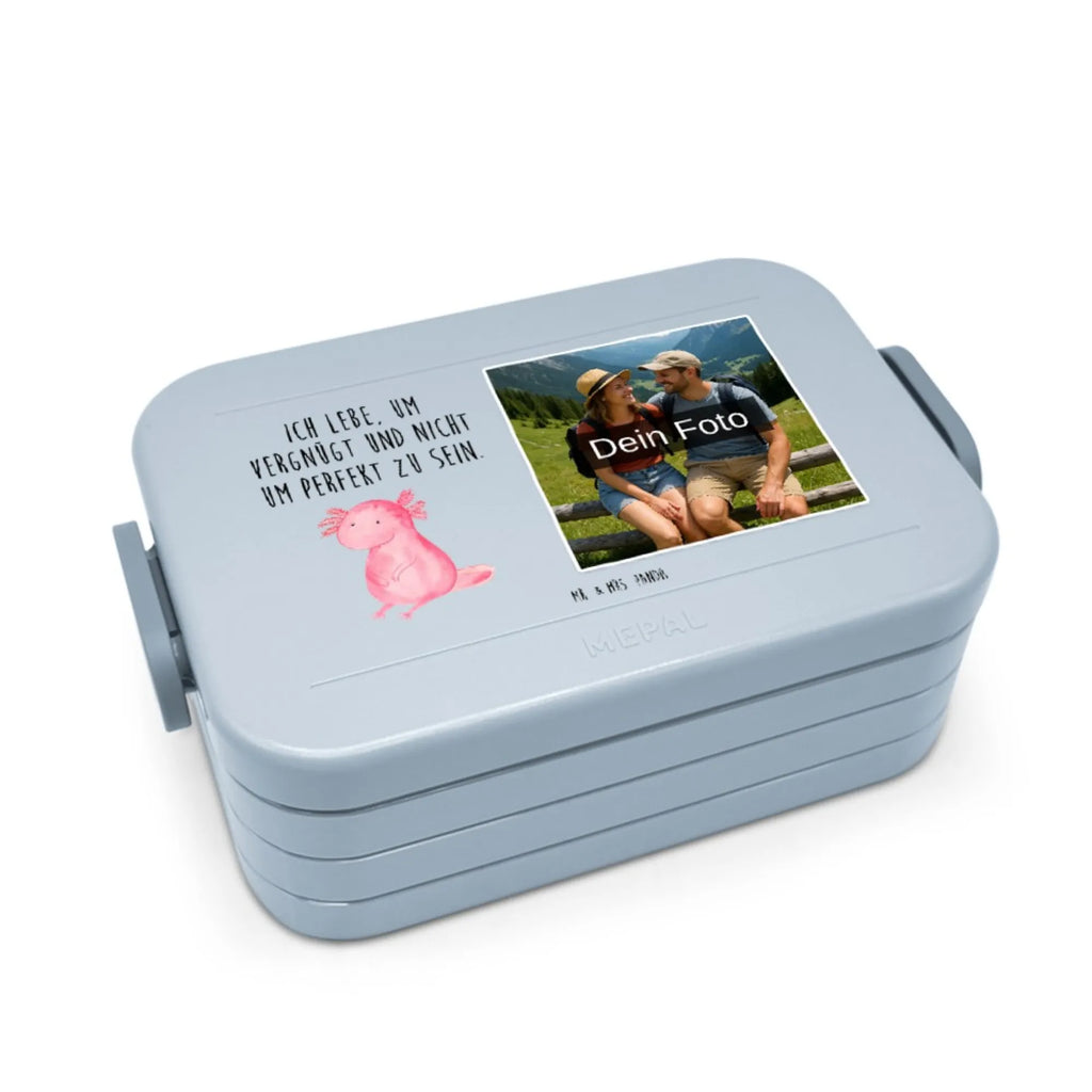 MEPAL Foto Bentobox Axolotl Niedlich Foto Brotdose, Foto Lunchbox, Foto Bentobox, Axolotl, Molch, Axolot, Lebensstil, Freundin, Weisheit, Liebe, zufrieden, fröhlich, Lebensweisheit, vergnügt