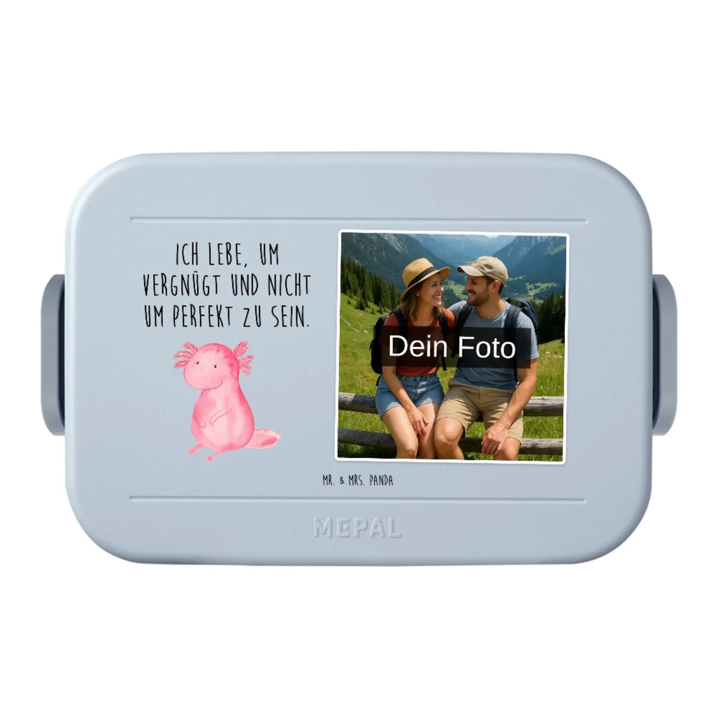 MEPAL Foto Bentobox Axolotl Niedlich Foto Brotdose, Foto Lunchbox, Foto Bentobox, Axolotl, Molch, Axolot, Lebensstil, Freundin, Weisheit, Liebe, zufrieden, fröhlich, Lebensweisheit, vergnügt
