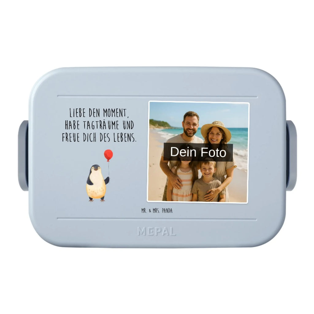 MEPAL Foto Bentobox Pinguin Luftballon Foto Lunchbox, Foto Bentobox, Foto Brotdose, Pinguin, neues Leben, beste Freundin, Luftballon, Glück, Lebenslust, Motivation, Pinguine, Geschenkidee, Liebe, Tagträume, Geschenk Freundin, Neustart