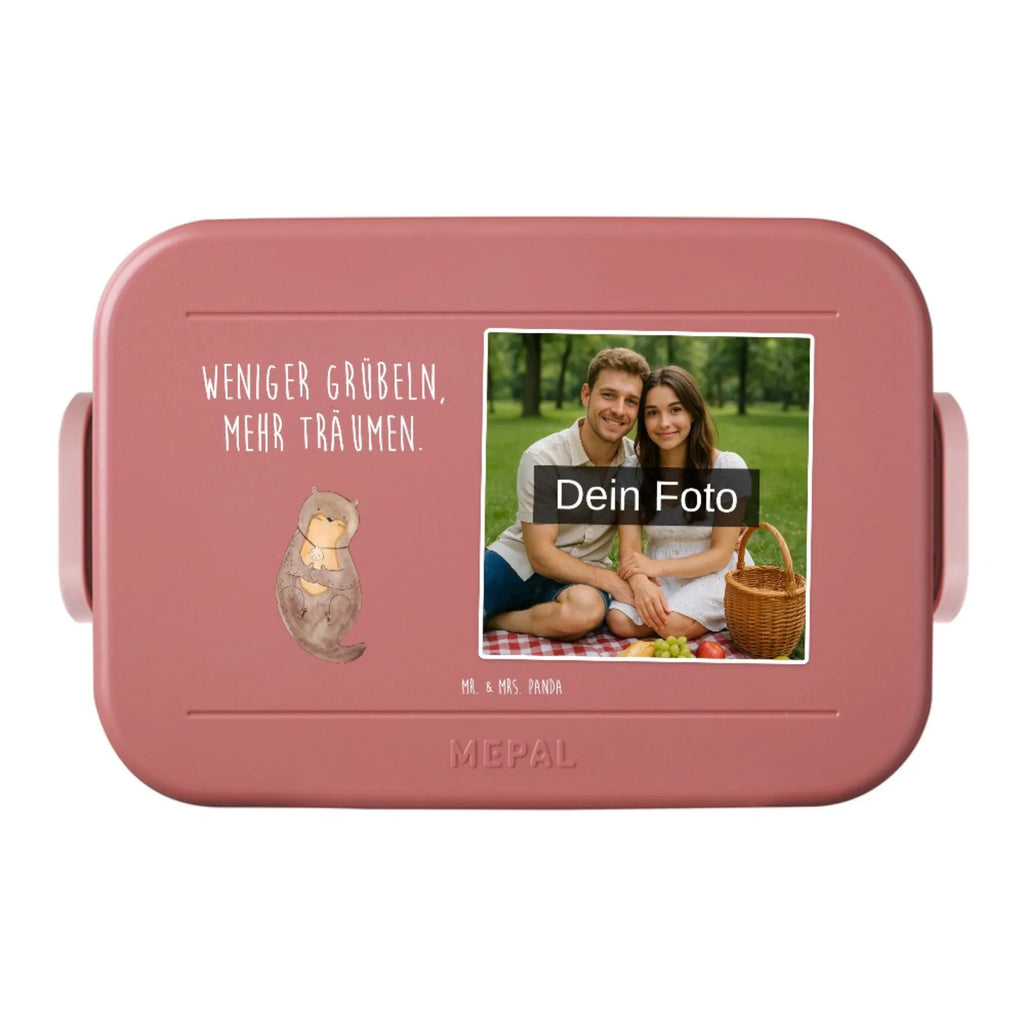 MEPAL Foto Bentobox Otter Muschel Foto Lunchbox, Foto Bentobox, Foto Brotdose, Otter, Fischotter, Seeotter, Otterliebe, Tagträumen, Motivation, träumen, grübeln, Büro