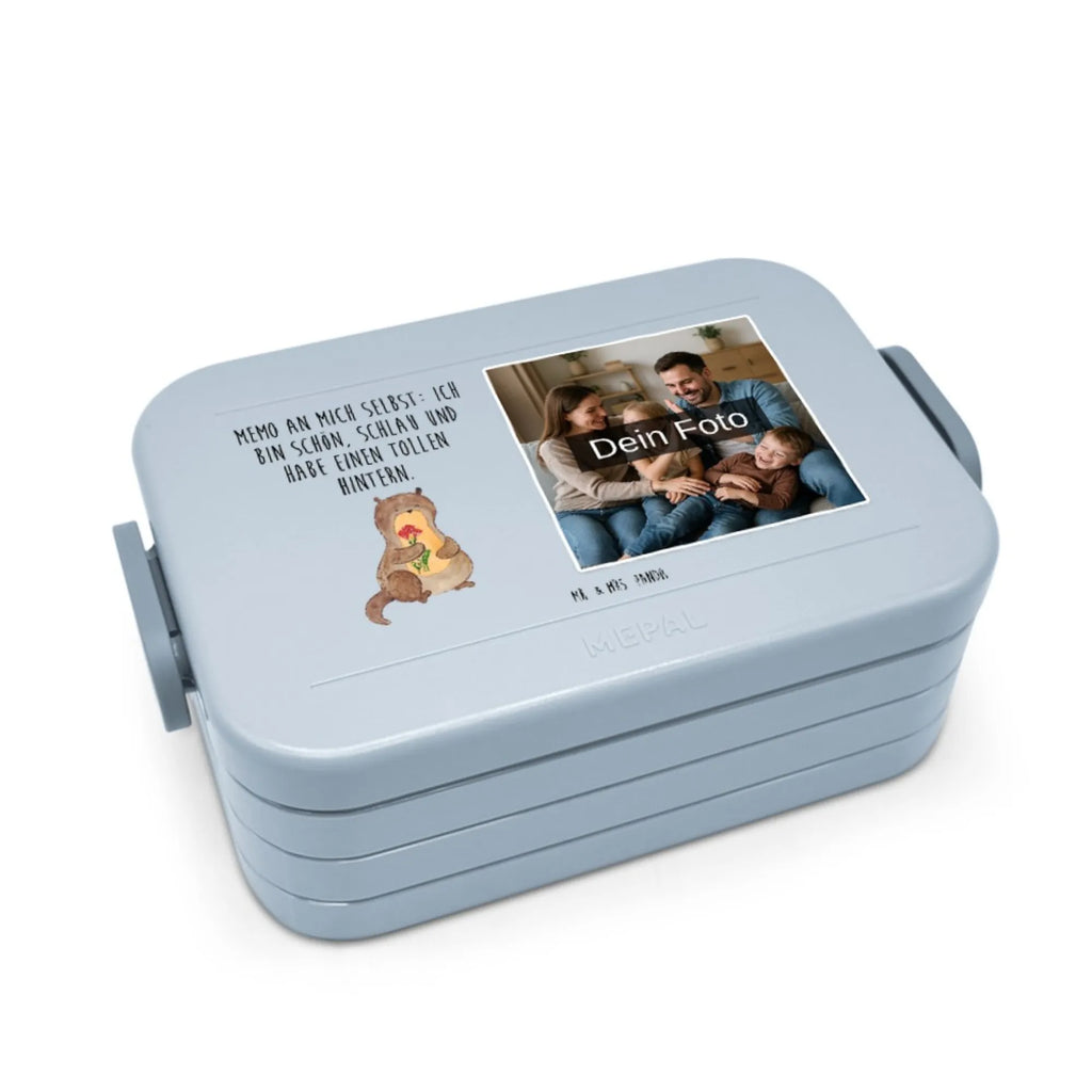 MEPAL Foto Bentobox Otter Blumenstrauß Foto Bentobox, Foto Brotdose, Foto Lunchbox, Otter, Fischotter, Seeotter, Otter Seeotter See Otter