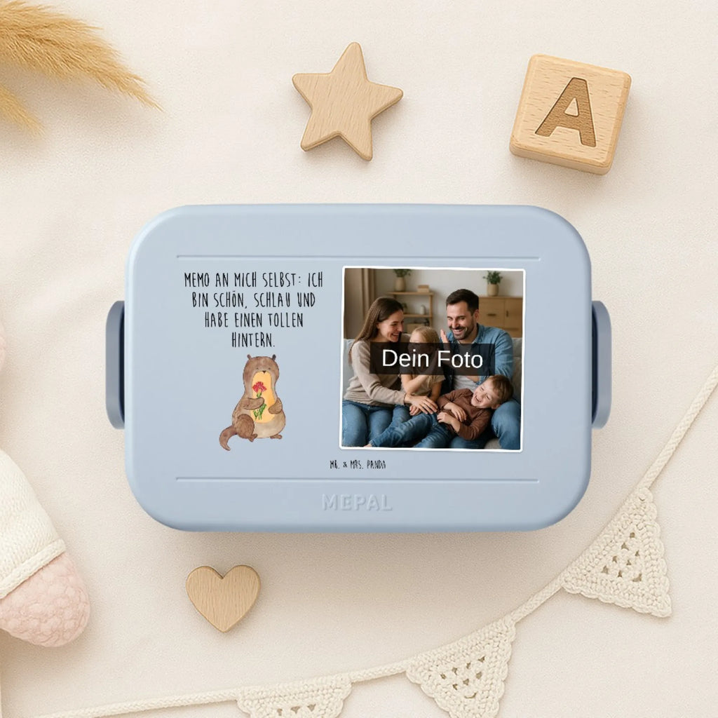 MEPAL Foto Bentobox Otter Blumenstrauß Foto Bentobox, Foto Brotdose, Foto Lunchbox, Otter, Fischotter, Seeotter, Otter Seeotter See Otter