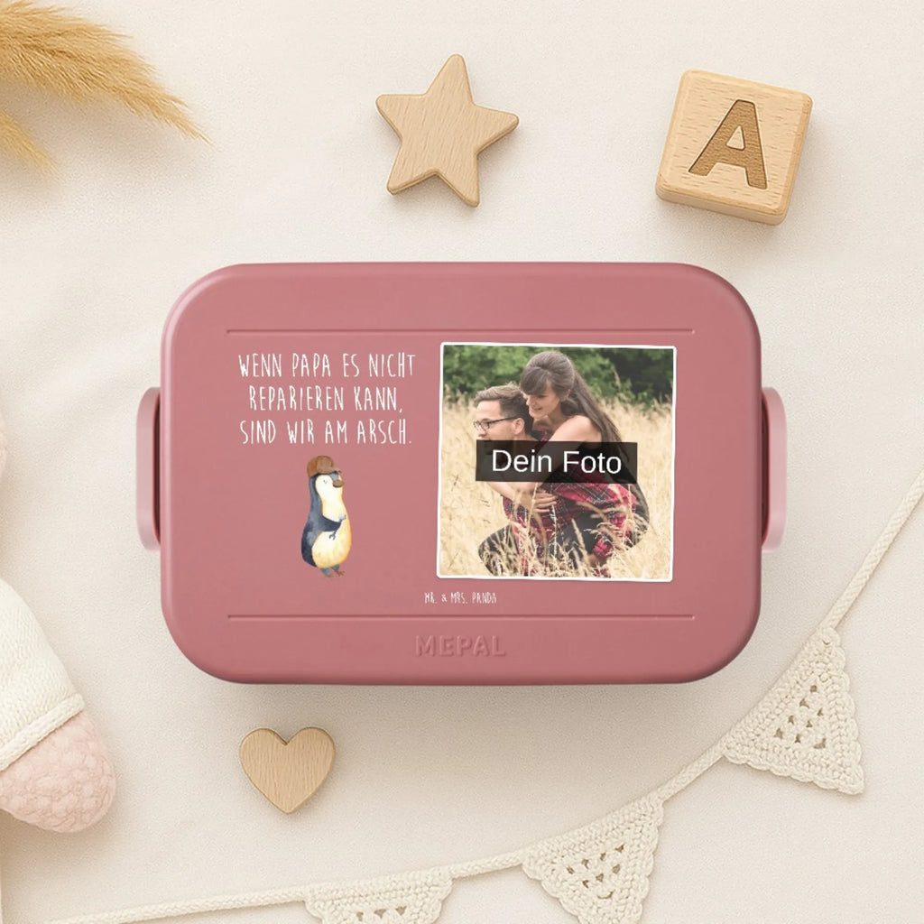 MEPAL Foto Bentobox Wenn Papa es nicht reparieren kann, sind wir am Arsch Foto Brotdose, Foto Lunchbox, Foto Bentobox, Familie, Vatertag, Muttertag, Bruder, Schwester, Mama, Papa, Oma, Opa, Vater, Bester Papa der Welt, Geschenk Papa