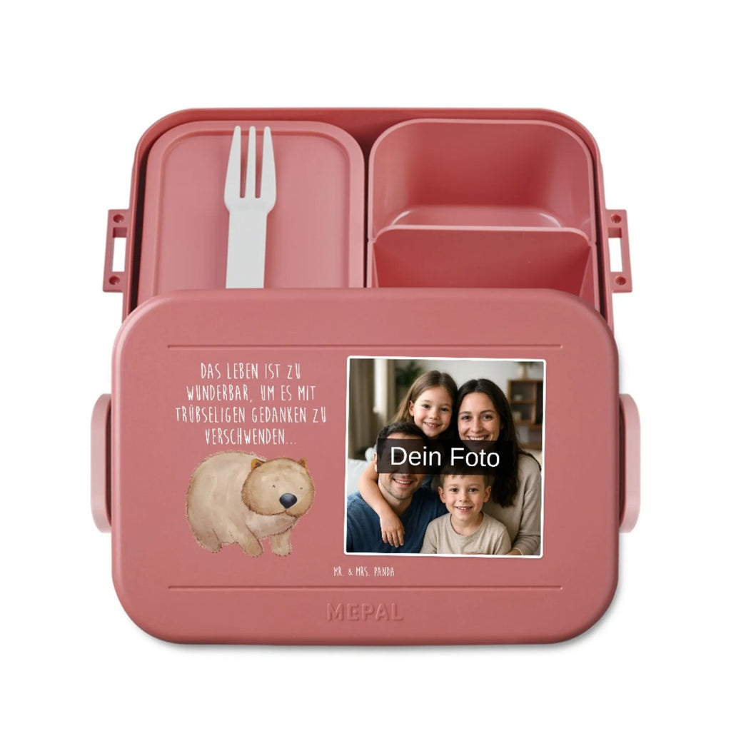 MEPAL Foto Bentobox Wombat Foto Bentobox, Foto Lunchbox, Foto Brotdose, Tiermotive, Gute Laune, lustige Sprüche, Tiere, Motivation, Das Leben ist schön, Wombat, Spruch, Australien