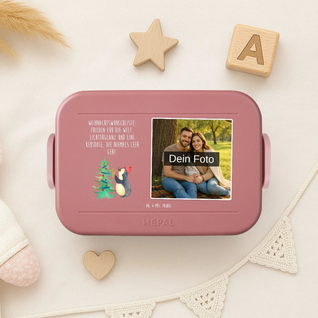 MEPAL Foto Bentobox Pinguin Weihnachtsbaum Foto Bentobox, Foto Brotdose, Foto Lunchbox, Winter, Weihnachten, Weihnachtsdeko, Nikolaus, Advent, Heiligabend, Wintermotiv, Pinguin