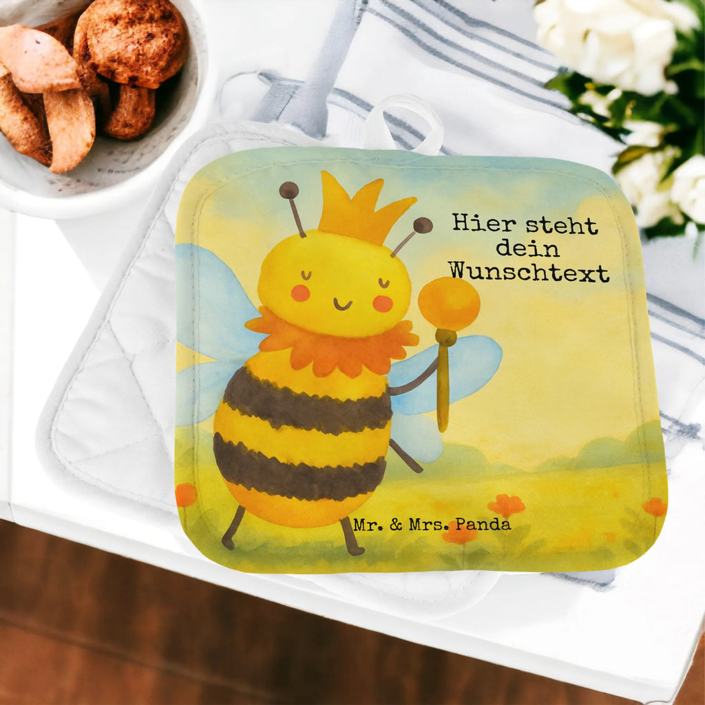 Personalisierte Topflappen Biene König Design Topflappen Set personalisiert, Personalisierter Ofenhandschuh, Topflappen mit Namen, Namensaufdruck, Personalisierte Topfuntersetzer, Topflappen personalisiert, Biene, Wespe, Hummel