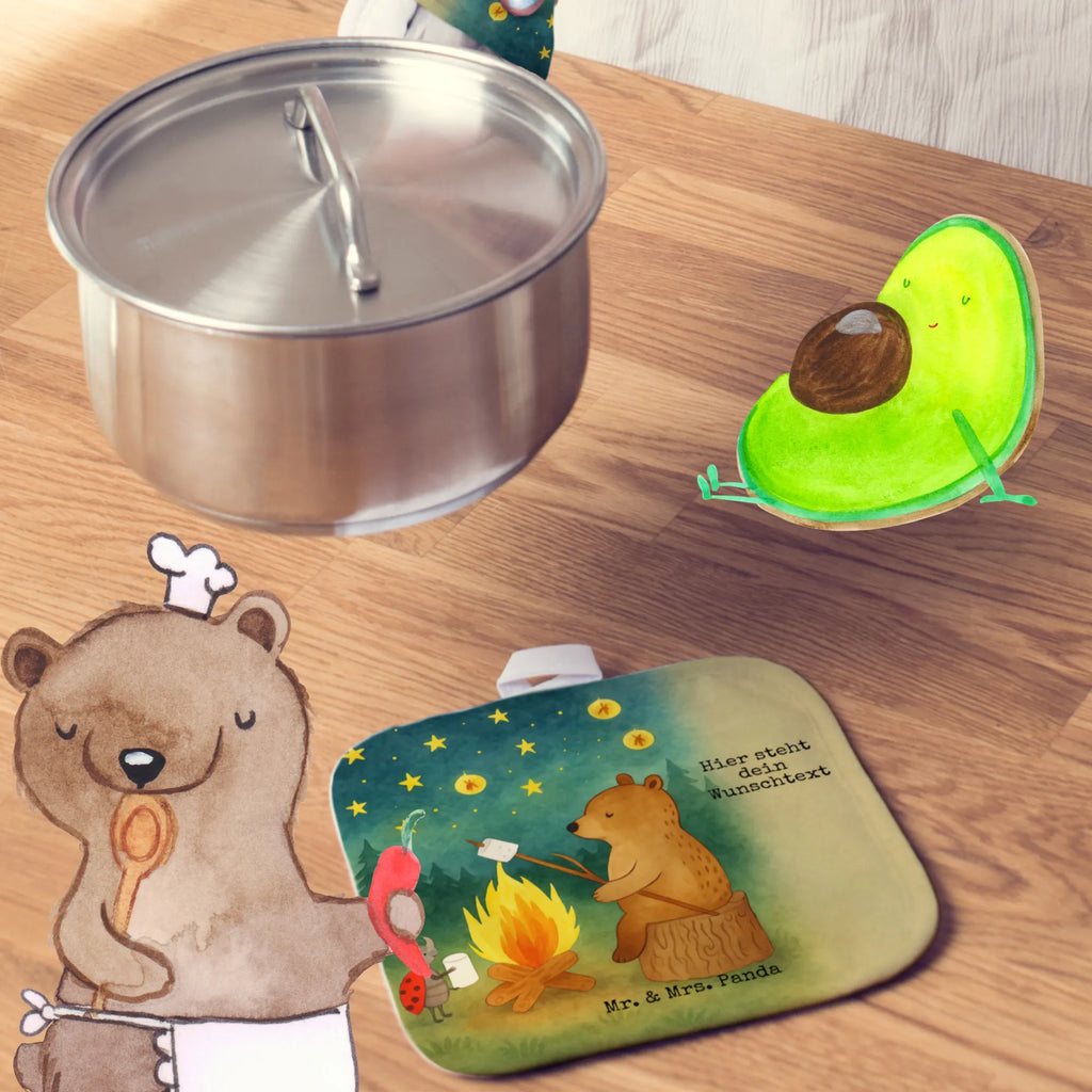 Personalisierte Topflappen Bär & Marienkäfer Lagerfeuer Design Topflappen Set personalisiert, Personalisierter Ofenhandschuh, Topflappen mit Namen, Personalisierte Topfuntersetzer, Namensaufdruck, Topflappen personalisiert, Bär, Teddy, Teddybär, Lagerfeuer