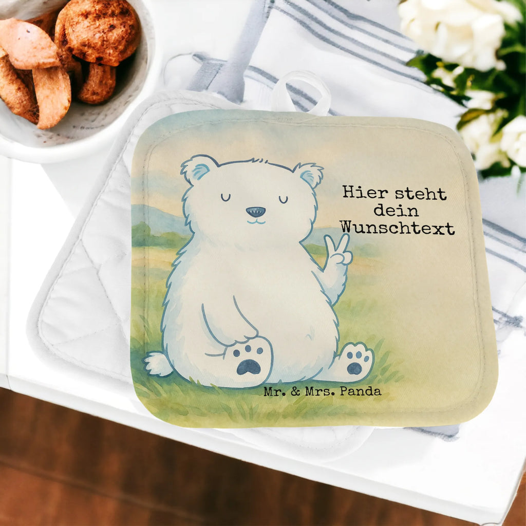 Personalisierte Topflappen Eisbär Faul Design Topflappen personalisiert, Topflappen Set personalisiert, Namensaufdruck, Personalisierter Ofenhandschuh, Topflappen mit Namen, Personalisierte Topfuntersetzer, Bär, Teddy, Teddybär, Arbeitsplatz, Bürojob, Eisbär, Nordpol, Entspannen, Homeoffice, Büro, Relaxen, Arbeit, Faul