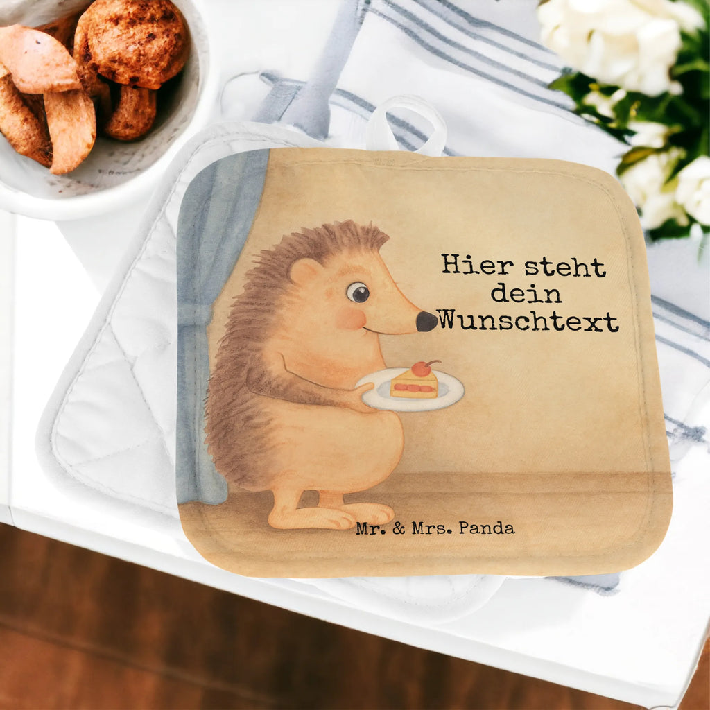Personalisierte Topflappen Igel Kuchenstück Design Topflappen mit Namen, Personalisierter Ofenhandschuh, Personalisierte Topfuntersetzer, Namensaufdruck, Topflappen personalisiert, Topflappen Set personalisiert, Tiermotive, Gute Laune, lustige Sprüche, Tiere, Torte, Einladung Party, Kuchen backen, Kuchen, Essen Spruch, Geburtstagskuchen, Igel, Backen Geschenk