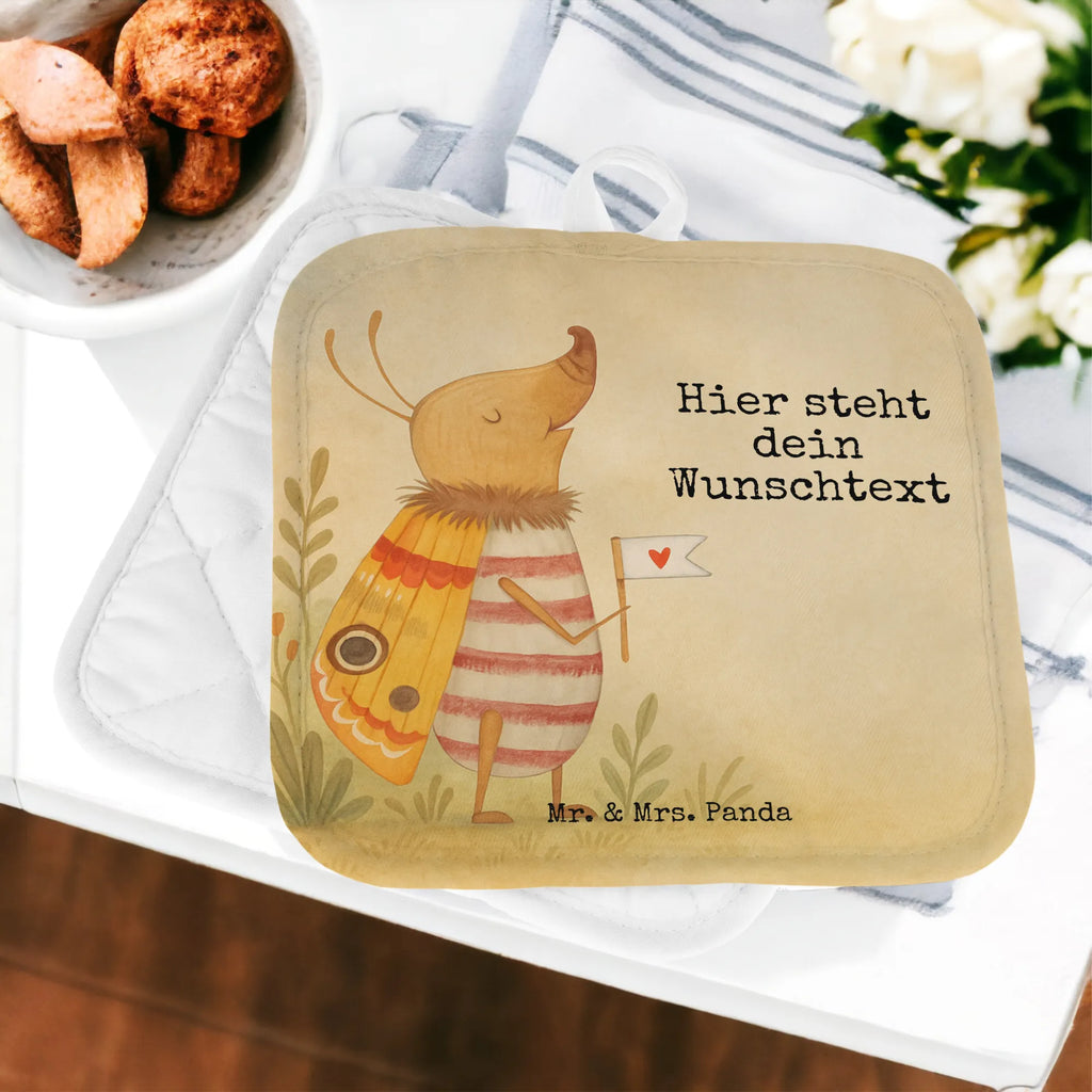 Personalisierte Topflappen Nachtfalter Fähnchen Design Namensaufdruck, Topflappen personalisiert, Personalisierter Ofenhandschuh, Personalisierte Topfuntersetzer, Topflappen mit Namen, Topflappen Set personalisiert, Tiermotive, Gute Laune, lustige Sprüche, Tiere, Was kostet die Welt, Küche Deko, Spruch lustig, Nachtfalter, Spruch witzig, Käfer, niedlich, süß