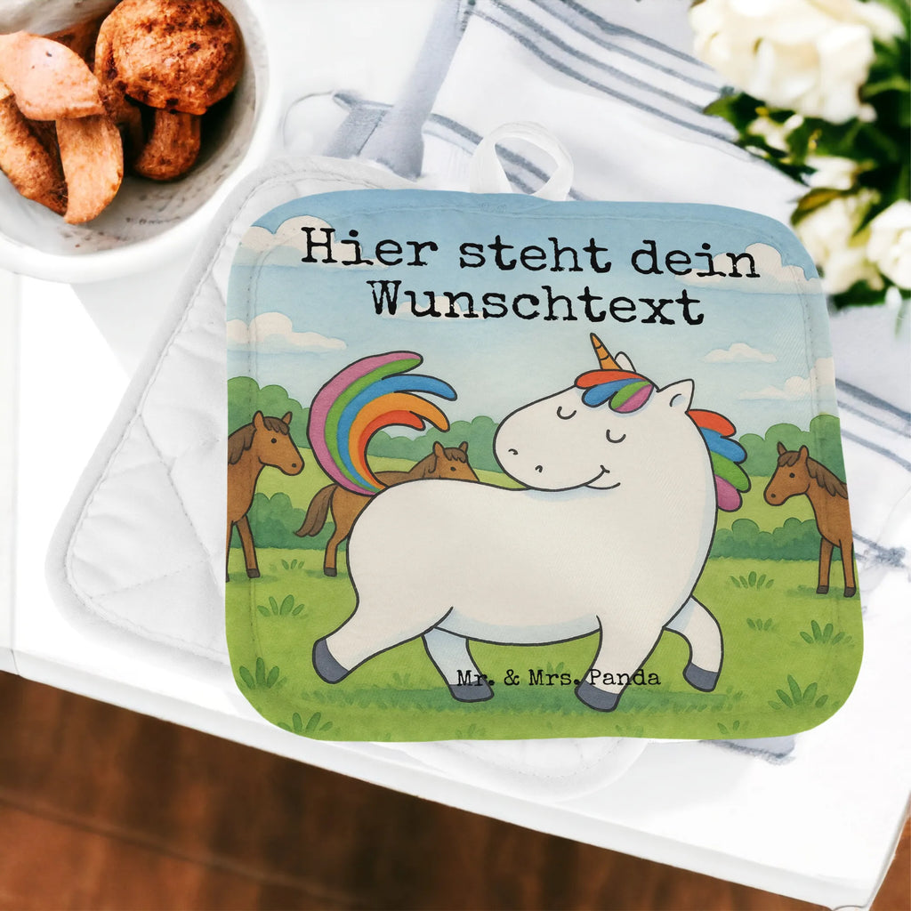Personalisierte Topflappen Einhorn Stolzieren Design Personalisierter Ofenhandschuh, Namensaufdruck, Topflappen Set personalisiert, Personalisierte Topfuntersetzer, Topflappen personalisiert, Topflappen mit Namen, Einhorn, Einhörner, Einhorn Deko, Unicorn, Freundin, Reiten, bunt, anders, Pferd, stolz, Geschenk, Reiter