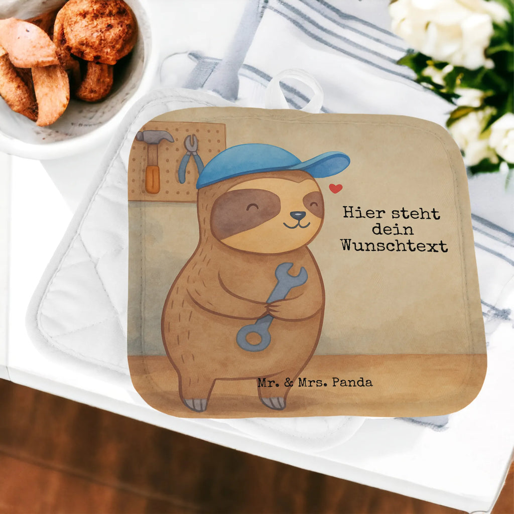 Personalisierte Topflappen Faultier Vater Design Namensaufdruck, Personalisierte Topfuntersetzer, Topflappen Set personalisiert, Topflappen personalisiert, Topflappen mit Namen, Personalisierter Ofenhandschuh, Vatertag Geschenk, Papa Geschenke, Vater Geburtstag, Papi Geschenk, Vater Handwerker, Vatertag, Vater Geschenk, Papa Geschenk