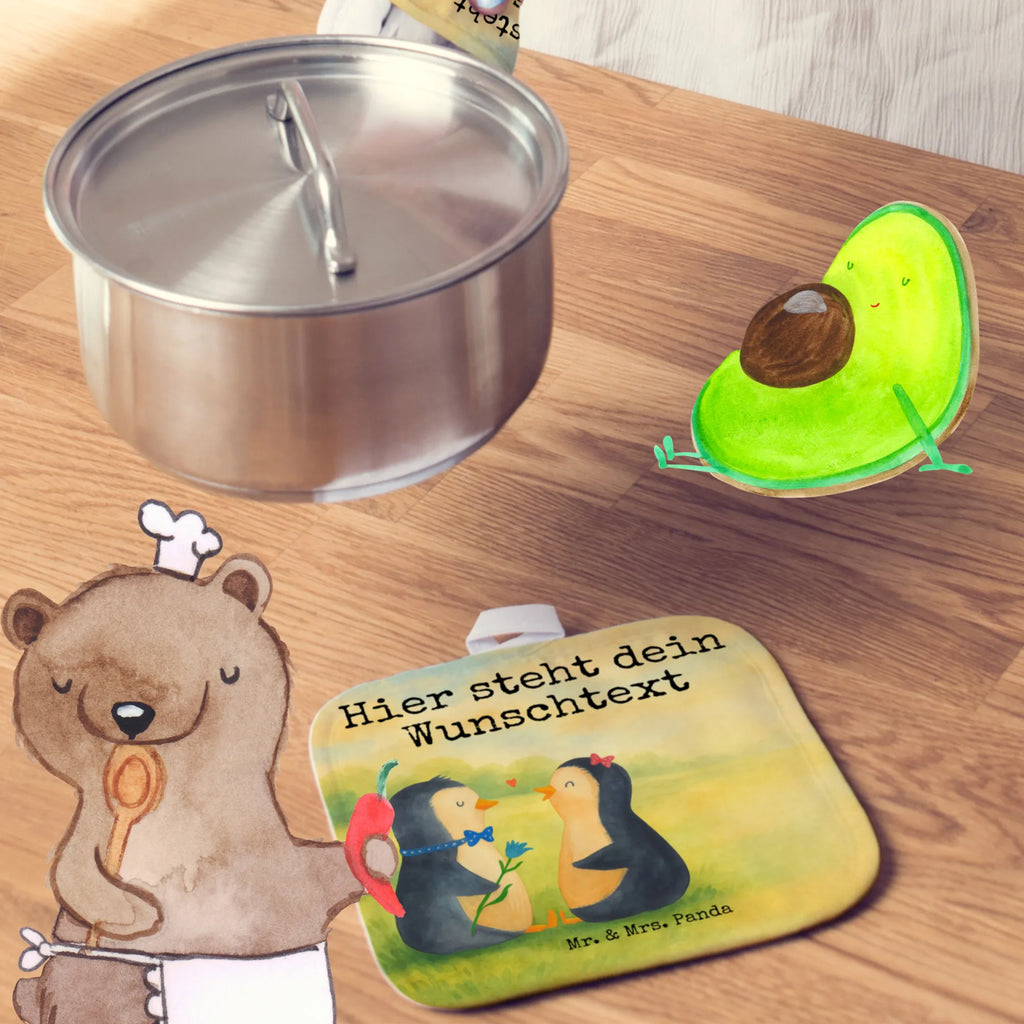 Personalisierte Topflappen Pinguin Pärchen Design Topflappen Set personalisiert, Personalisierter Ofenhandschuh, Personalisierte Topfuntersetzer, Topflappen personalisiert, Topflappen mit Namen, Namensaufdruck, Pinguin, Hochzeitstag, Liebe, Verlobung, Jahrestag, Traumpaar, Pinguine, Liebesgeschenk, Liebesbeweis, Liebespaar, Hochzeit, Hochzeitsgeschenk, große Liebe