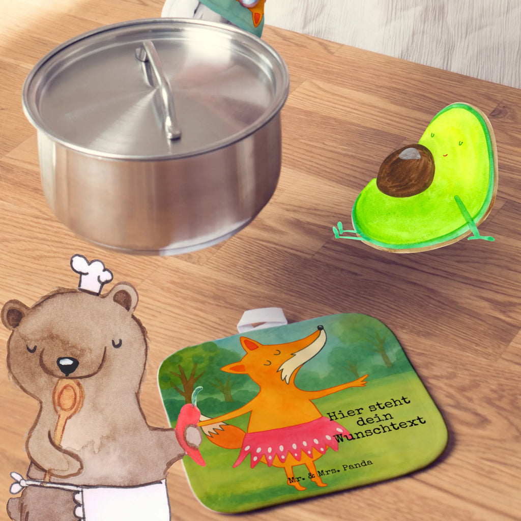 Personalisierte Topflappen Fuchs Ballerina Design Topflappen mit Namen, Namensaufdruck, Topflappen Set personalisiert, Personalisierter Ofenhandschuh, Topflappen personalisiert, Personalisierte Topfuntersetzer, Fuchs, Geburtstag, Ballett, Tänzerin, Ballerina, Einladung, Party, Tanzen, Füchsin, Fuchs Spruch, Füchse