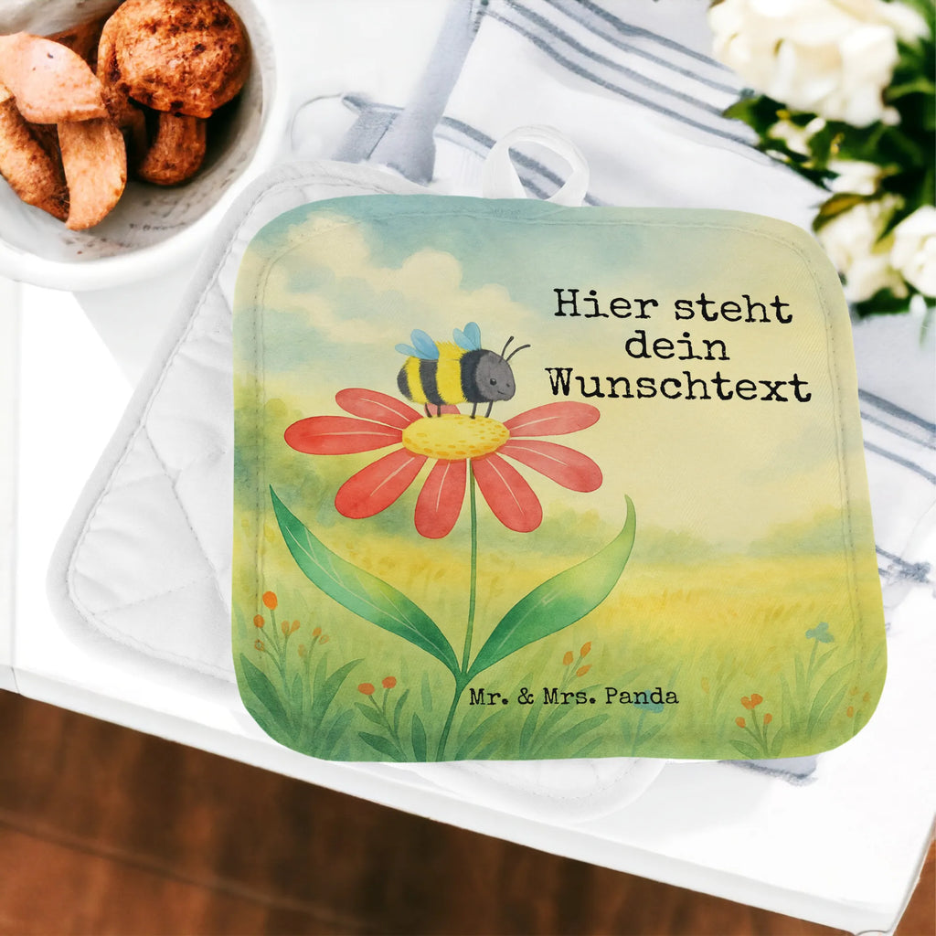 Personalisierte Topflappen Hummel Blume Design Topflappen personalisiert, Personalisierte Topfuntersetzer, Personalisierter Ofenhandschuh, Namensaufdruck, Topflappen mit Namen, Topflappen Set personalisiert, Tiermotive, Gute Laune, lustige Sprüche, Tiere, Blume, Hummel, Wespe, Flauschig, Hummeln, Feld, Natur, Biene