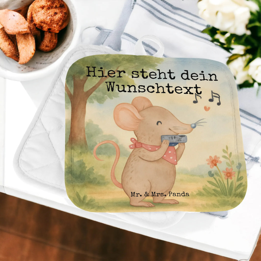 Personalisierte Topflappen Maus Mundharmonika Design Personalisierter Ofenhandschuh, Topflappen personalisiert, Personalisierte Topfuntersetzer, Namensaufdruck, Topflappen Set personalisiert, Topflappen mit Namen, Instrumente, Geschenke Musiker, Musikliebhaber, Maus, Mundharmonika, Lagerfeuer, Gesang