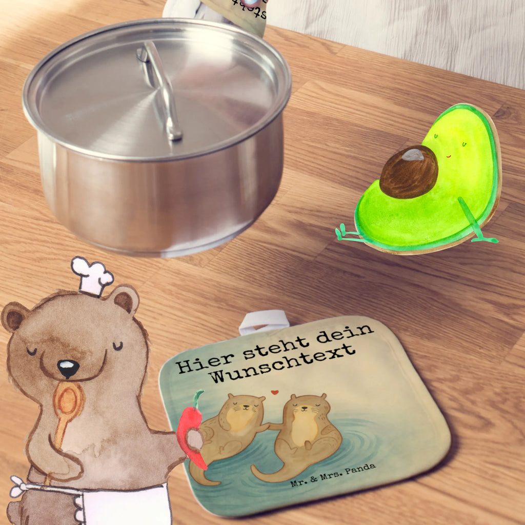 Personalisierte Topflappen Otter Hände halten Design Personalisierte Topfuntersetzer, Topflappen mit Namen, Namensaufdruck, Personalisierter Ofenhandschuh, Topflappen personalisiert, Topflappen Set personalisiert, Otter, Fischotter, Seeotter, Otter Seeotter See Otter