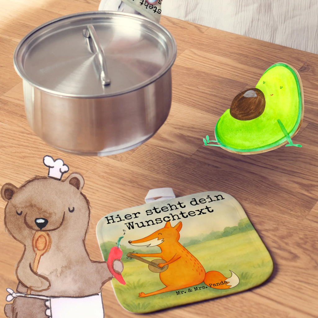 Personalisierte Topflappen Fuchs Gitarre Design Personalisierter Ofenhandschuh, Topflappen personalisiert, Namensaufdruck, Topflappen Set personalisiert, Topflappen mit Namen, Personalisierte Topfuntersetzer, Fuchs, Geschenk Musiker, Sängerin, Musik Spruch, Gitarre, Musikerin, Sänger, Füchse