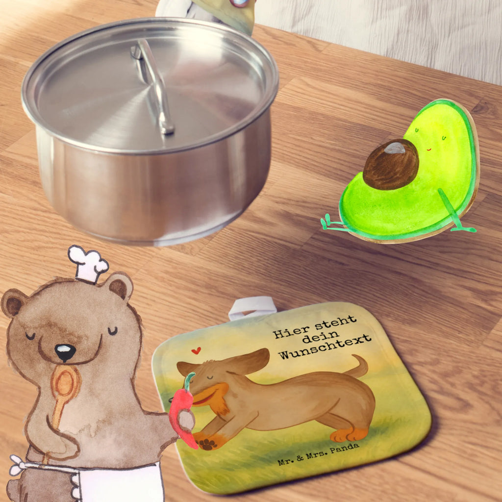 Personalisierte Topflappen Hund Dackel Design Namensaufdruck, Personalisierte Topfuntersetzer, Topflappen personalisiert, Topflappen mit Namen, Topflappen Set personalisiert, Personalisierter Ofenhandschuh, Hund, Hundemotiv, Haustier, Hunderasse, Tierliebhaber, Hundebesitzer, Sprüche, Dachshund, happy dog, Dackel, Hunde