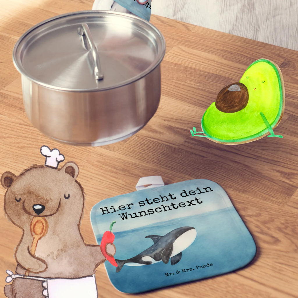 Personalisierte Topflappen Orca Design Namensaufdruck, Topflappen personalisiert, Topflappen mit Namen, Personalisierter Ofenhandschuh, Topflappen Set personalisiert, Personalisierte Topfuntersetzer, Meerestiere, Meer, Urlaub, Orcas, Motivation, Neustart, Möglichkeiten, Selbstliebe, Orca, Startup, Arbeit, Wal, Büro, Killerwal