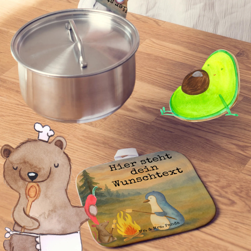 Personalisierte Topflappen Pinguin Lagerfeuer Design Personalisierte Topfuntersetzer, Personalisierter Ofenhandschuh, Topflappen Set personalisiert, Topflappen personalisiert, Namensaufdruck, Topflappen mit Namen, Pinguin, Motivation, Lebensspruch, Arbeit, Job, Marshmallows, Feuer, Lagerfeuer, Leben, Liebe, Büro, Lebensmotivation, Neustart, Maus, Pinguine, grillen, Büroalltag