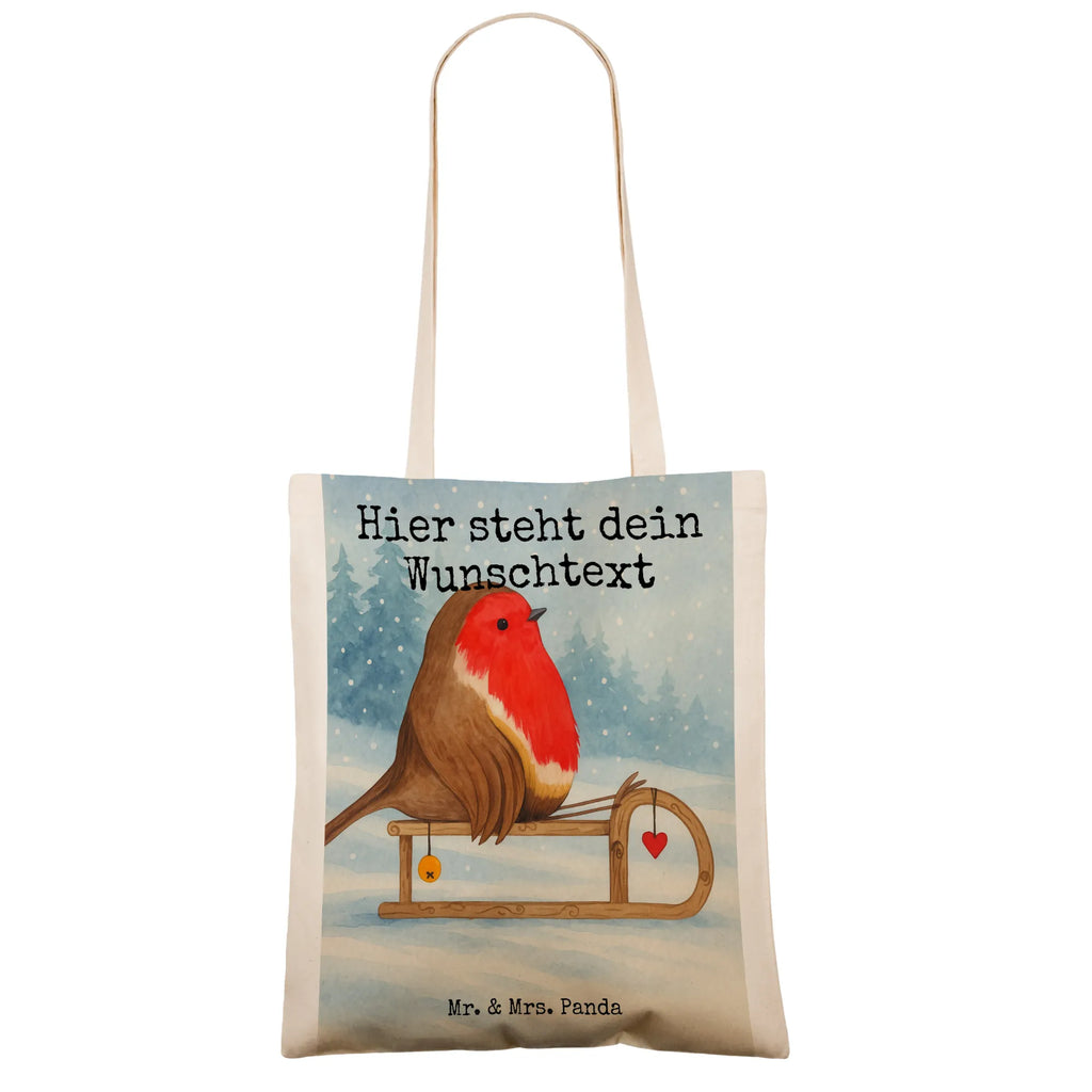 Personalisierte Tragetasche Rotkehlchen Schlitten Design Personalisierte Jutetasche, Personalisierter Jutebeutel, Tragetasche mit Namen, Personalisierte Tasche, Personalisierter Stoffbeutel, Personalisierte Beuteltasche, Personalisierter Beutel, Personalisierte Einkaufstasche, Einkaufstasche mit Namen, Personalisierte Kindergartentasche, Stoffbeutel mit Namen, Winter, Weihnachten, Weihnachtsdeko, Nikolaus, Advent, Heiligabend, Wintermotiv, Schlitten, Vogel