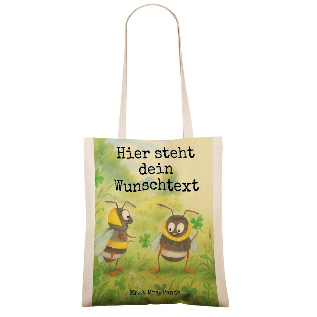 Personalisierte Tragetasche Hummeln Kleeblatt Design Tragetasche mit Namen, Personalisierte Tasche, Personalisierte Jutetasche, Personalisierte Beuteltasche, Personalisierte Kindergartentasche, Personalisierter Stoffbeutel, Stoffbeutel mit Namen, Personalisierter Beutel, Personalisierte Einkaufstasche, Einkaufstasche mit Namen, Personalisierter Jutebeutel, Tiermotive, Gute Laune, lustige Sprüche, Tiere, Biene Deko, glücklich werden, Spruch fröhlich, Hummel, glücklich sein, Biene, Spruch schön, Spruch positiv