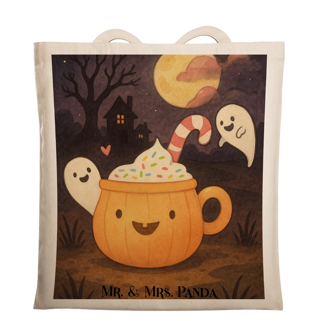 Tragetasche Kaffee Gespenst Design Beuteltasche, Jutebeutel, Beutel, Tasche, Einkaufstasche, Stofftasche, Shopper, Umhängetasche, Tragetasche, Stoffbeutel, Badetasche, Strandtasche, Laptoptasche, Einkaufstüte, Jutetasche, Schultertasche, Halloween, Deko, Martinssingen, Dekoration, Geschenke, Schenken, Halloween Deko, Trick or Treat, Gespenst, Pumpkin spiced Latte, Kaffee, Süßes sonst gibt's saures