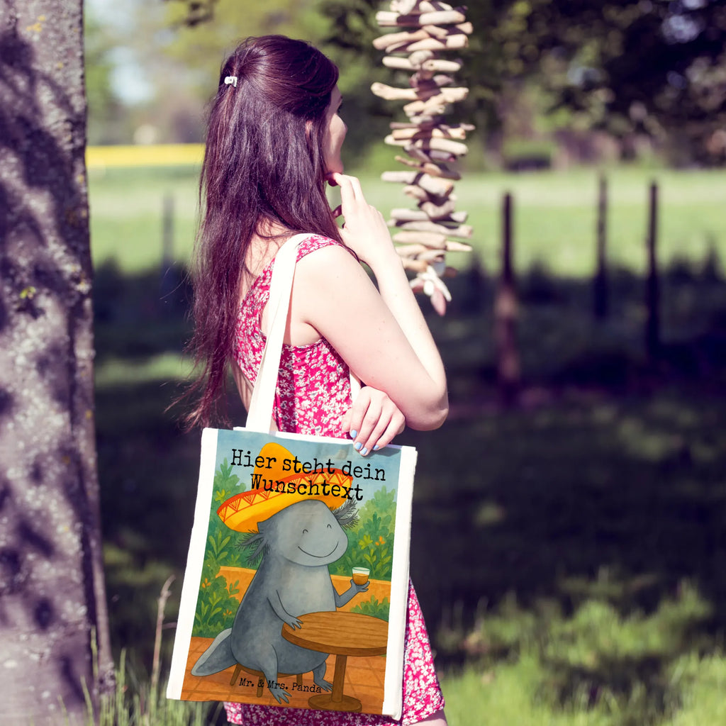 Personalisierte Tragetasche Axolotl Tequila Design Stoffbeutel mit Namen, Einkaufstasche mit Namen, Personalisierter Beutel, Personalisierter Stoffbeutel, Personalisierte Jutetasche, Personalisierte Tasche, Tragetasche mit Namen, Personalisierte Kindergartentasche, Personalisierte Einkaufstasche, Personalisierte Beuteltasche, Personalisierter Jutebeutel, Axolotl, Molch, Lurche, Spruch, Motivation, Axolot, Tequila, Lurch, Feuerdrache, Sombrero, Schwanzlurch, Feuersalamander, Mexiko, Mexico, Zitrone