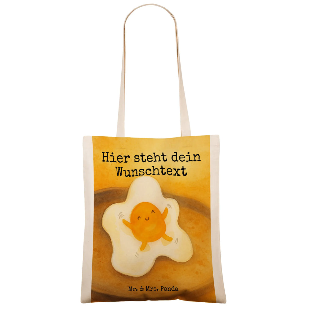 Personalisierte Tragetasche Spiegelei Ei Design Personalisierte Jutetasche, Personalisierter Jutebeutel, Personalisierter Stoffbeutel, Personalisierte Beuteltasche, Personalisierte Einkaufstasche, Personalisierte Tasche, Personalisierter Beutel, Stoffbeutel mit Namen, Tragetasche mit Namen, Personalisierte Kindergartentasche, Einkaufstasche mit Namen, Tiermotive, Gute Laune, lustige Sprüche, Tiere, Schön, Spiegelei, Ei, Liebe, Tag, Glücklich